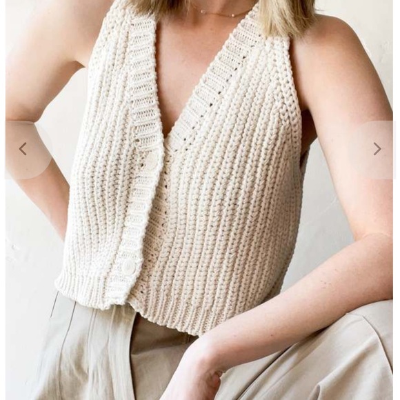 Cordera Knit Vest - Natural OS - Picture 4 of 5